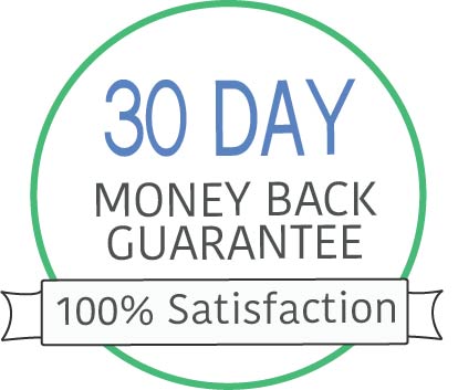 money back crest to display thirty day money back guarantee